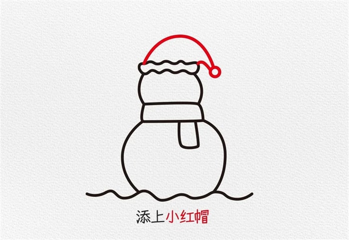 雪人简笔画图片教程简单又好看