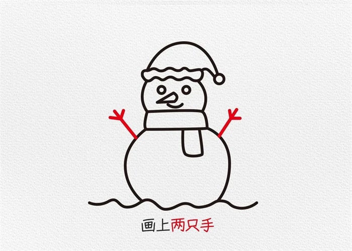 雪人简笔画图片教程简单又好看