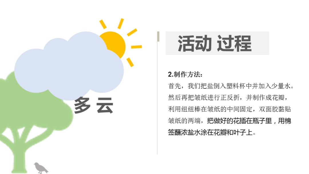 幼儿园中班科学教案：神奇的晴雨花