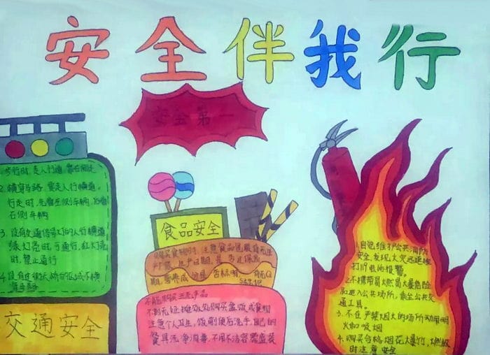 1～3年级安全教育手抄报图片及内容