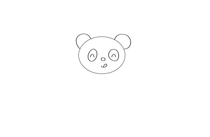 大熊猫简笔画图片教程
