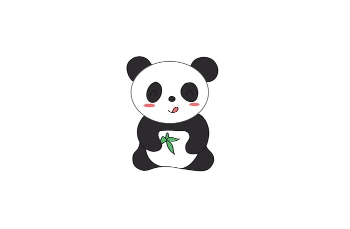 大熊猫简笔画图片教程
