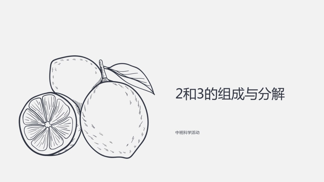 幼儿园中班数学教案：2和3的组成与分解