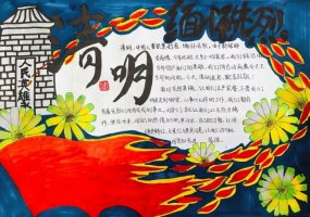 清明节缅怀先烈致敬英雄手抄报图片及内容（精