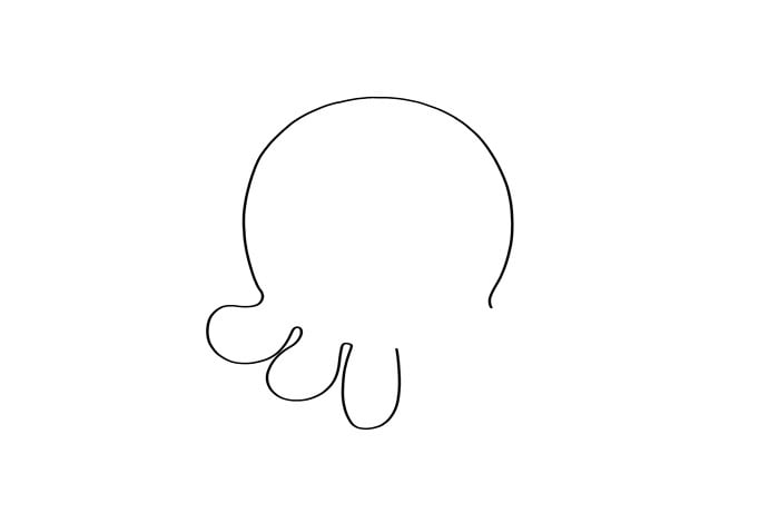 可爱的卡通章鱼简笔画图文教程