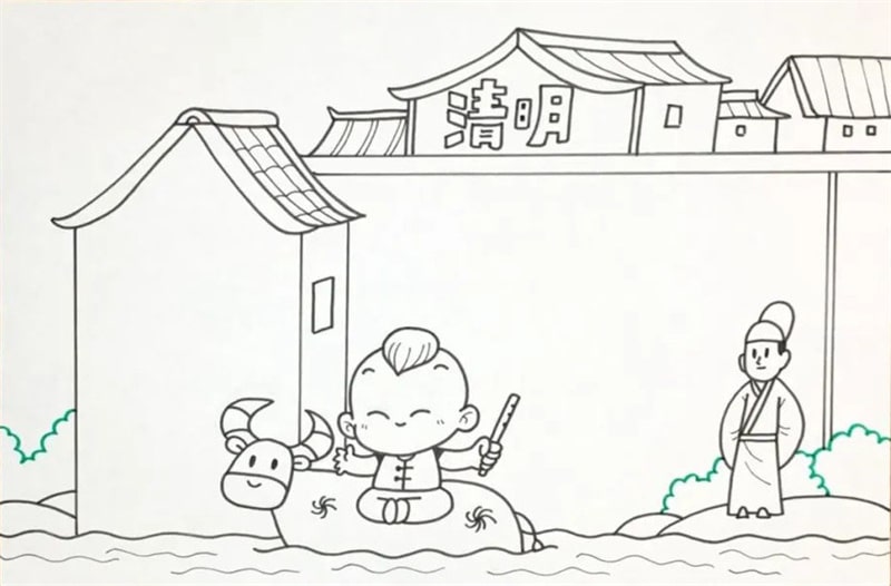 清明节手抄报图片教程简单又漂亮