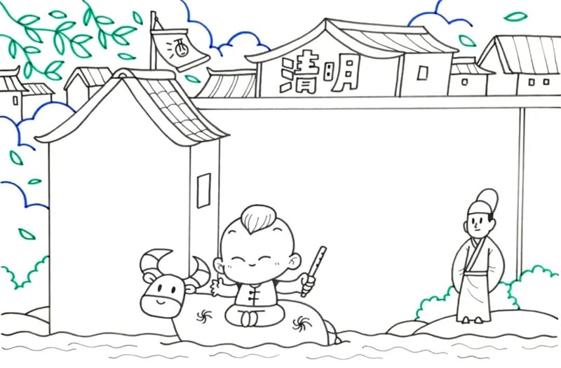 清明节手抄报图片教程简单又漂亮