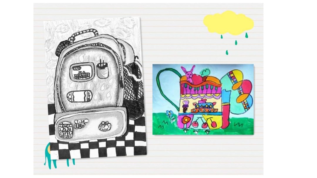 幼儿园大班美术教案：我设计的书包