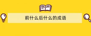 前什么后什么的成语
