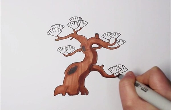 松树简笔画图文教程