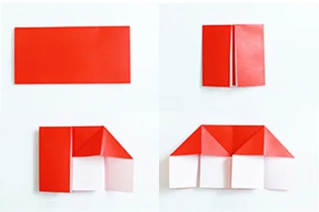 手工制作彩纸贴画美丽的小区