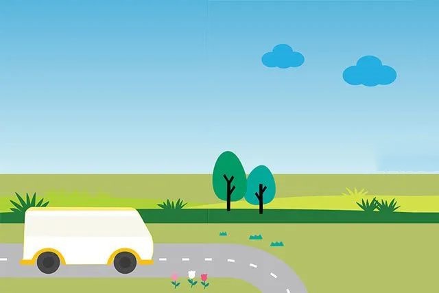 手工制作彩纸贴画美丽的小区