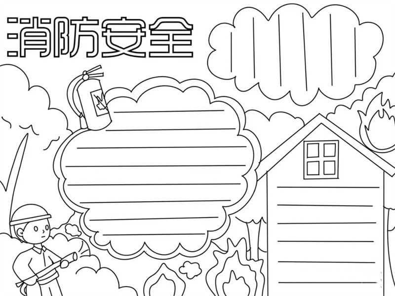 消防安全手抄报图片教程及文字内容