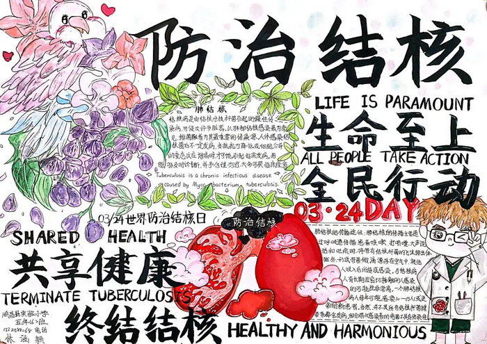 3月24日世界预防结核病日手抄报图片及内容