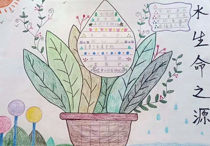 节约用水人人有责手抄报图片