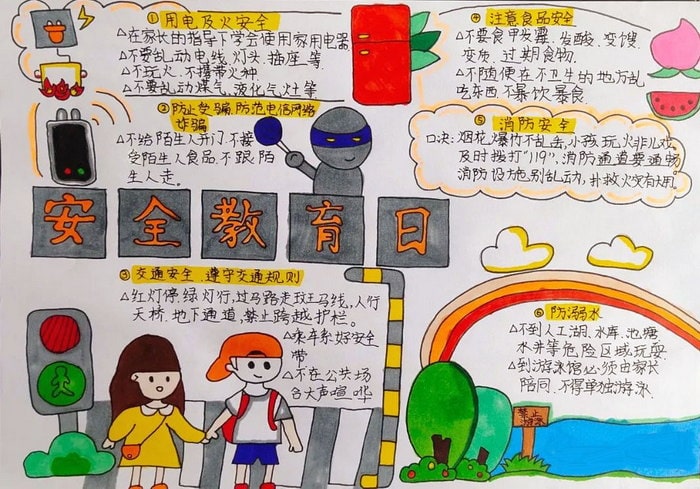 全国中小学生安全教育日手抄报图片