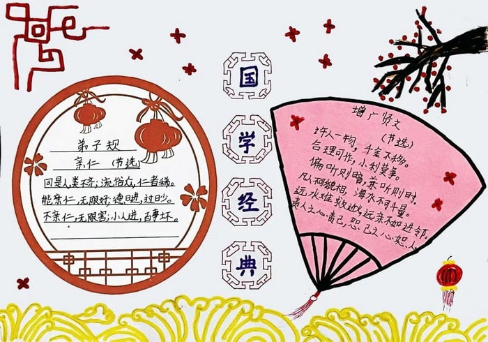 走进国学经典世界读书日手抄报图片