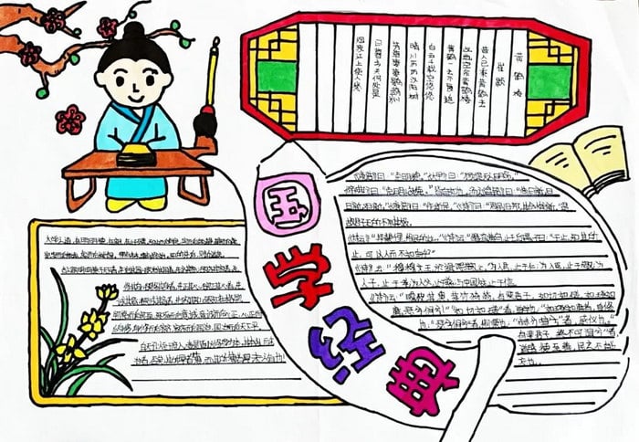 走进国学经典世界读书日手抄报图片