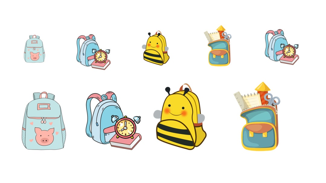 幼儿园大班科学教案：各种各样的书包