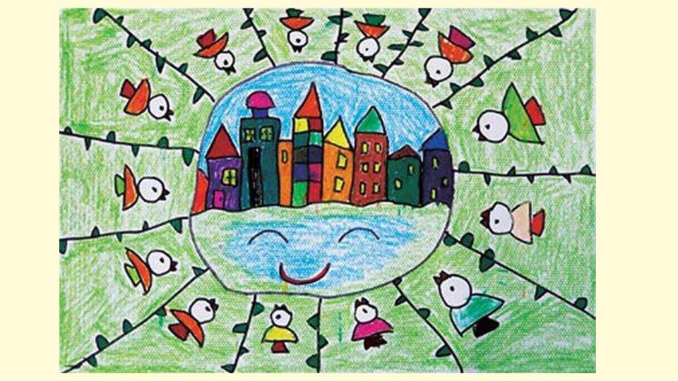 幼儿园大班美术教案：小学的样子（含PPT课件图片）