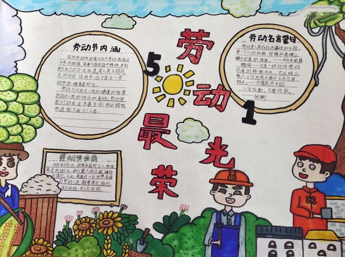 劳动最光荣的手抄报图片