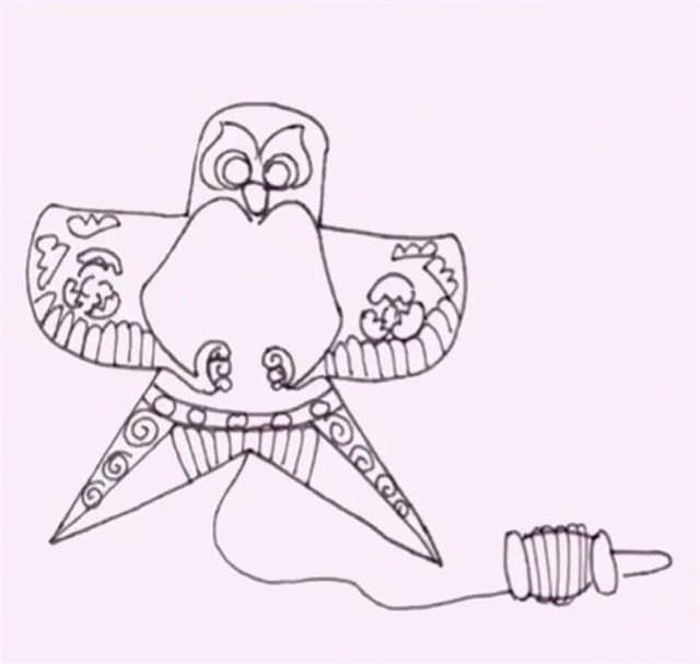 风筝简笔画教程图片