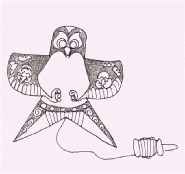 风筝简笔画教程图片