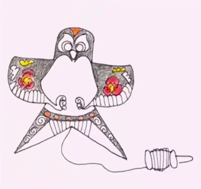 风筝简笔画教程图片
