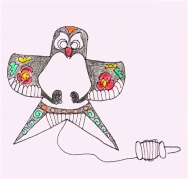 风筝简笔画教程图片