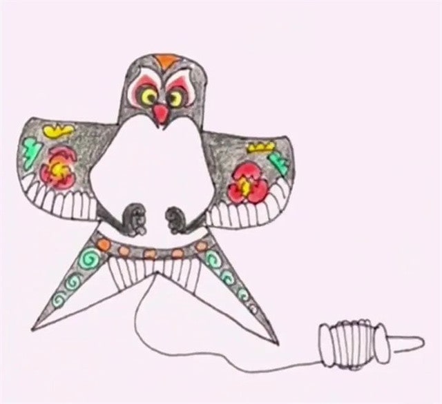 风筝简笔画教程图片