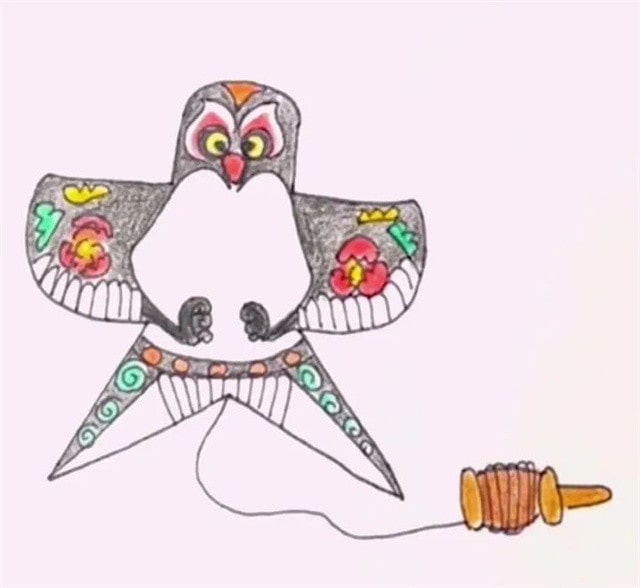 风筝简笔画教程图片