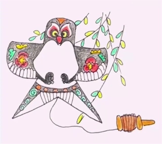 风筝简笔画教程图片