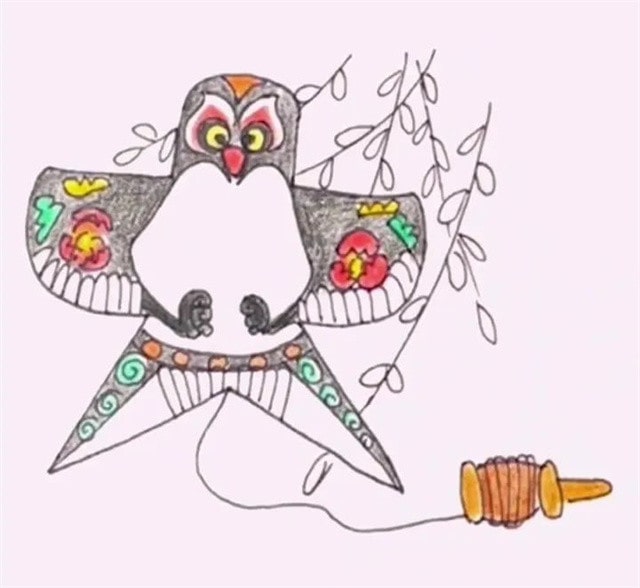 风筝简笔画教程图片