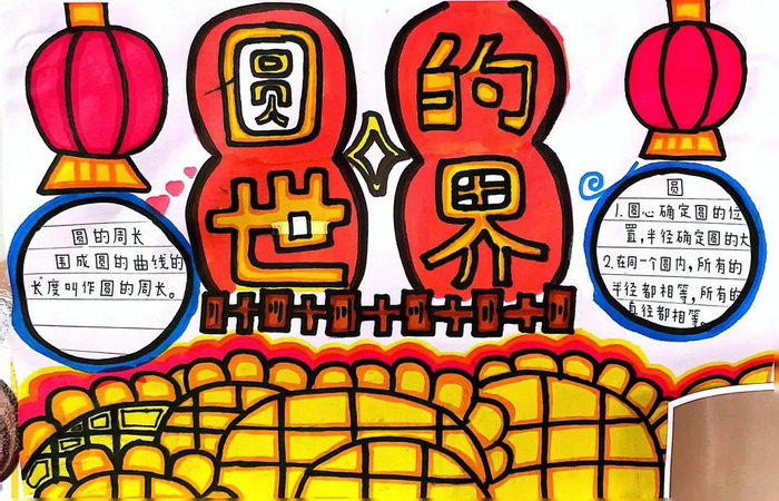 生活中的圆数学六年级手抄报图片
