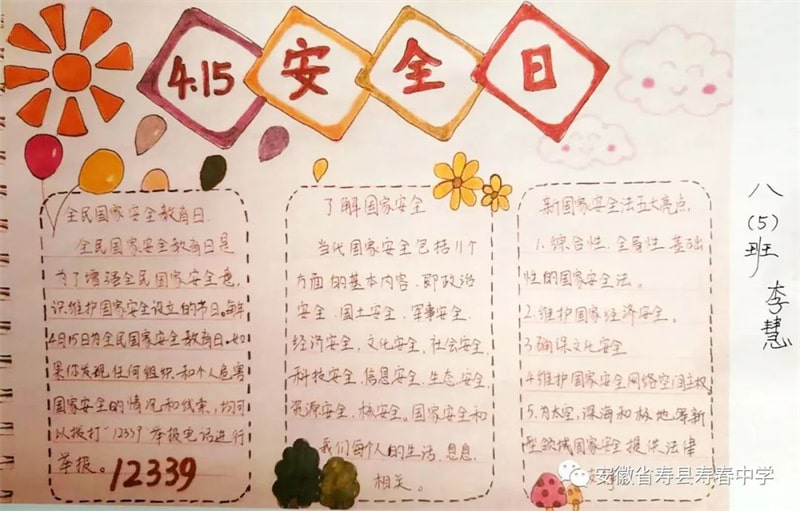 国家安全教育日手抄报图片