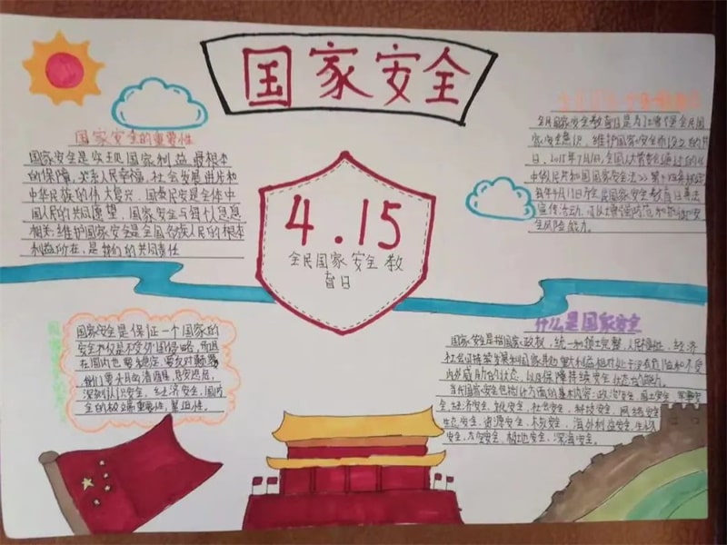 国家安全教育日手抄报图片