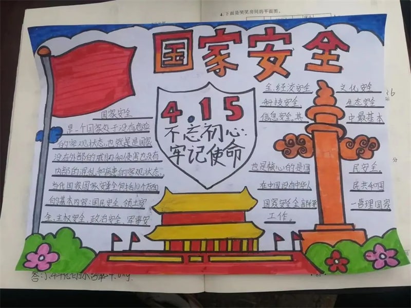 国家安全教育日手抄报图片
