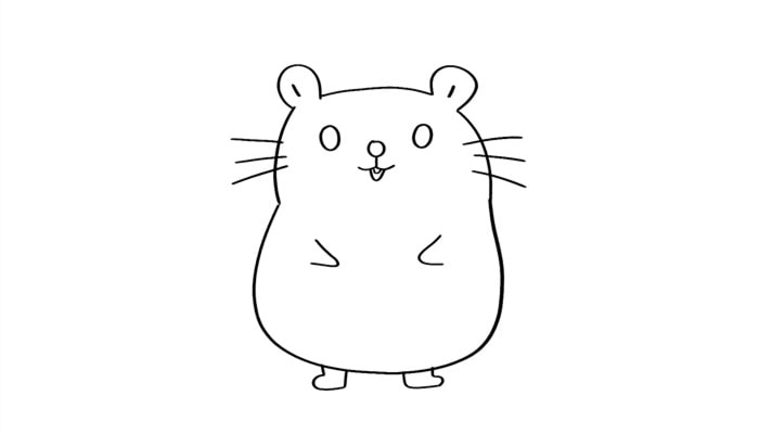 可爱的小仓鼠简笔画怎么画