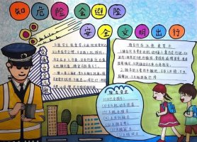 知危险会避险安全文明出行手抄报图片（精选9张
