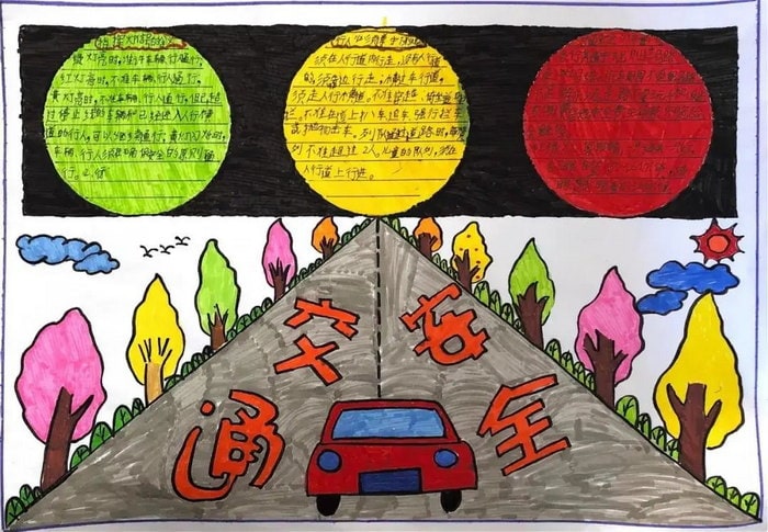 知危险会避险安全文明出行手抄报图片