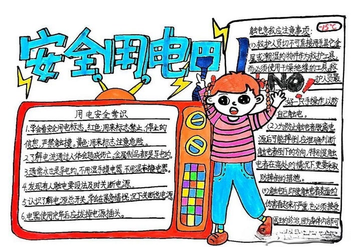 安全用电你我同行手抄报图片及内容