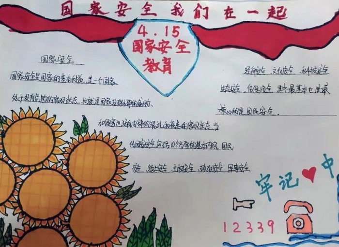 我心中的国家安全手抄报图片