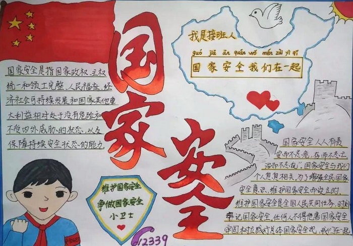 我心中的国家安全手抄报图片