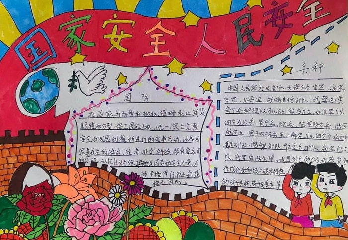 我心中的国家安全手抄报图片