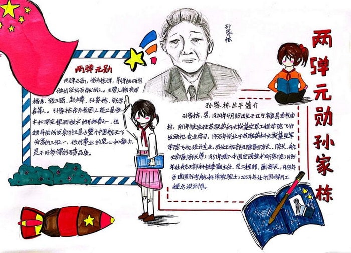 功勋人物手抄报图片