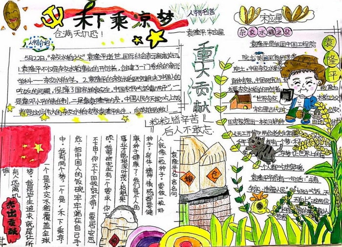 功勋人物手抄报图片