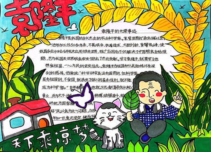 功勋人物手抄报图片