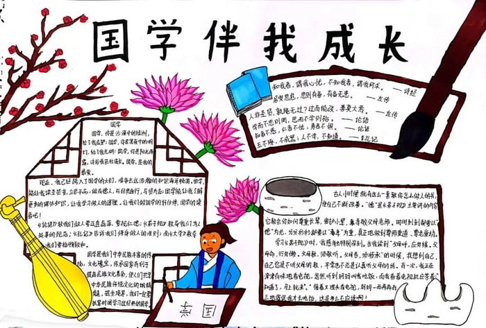 国学经典手抄报图片简单又漂亮