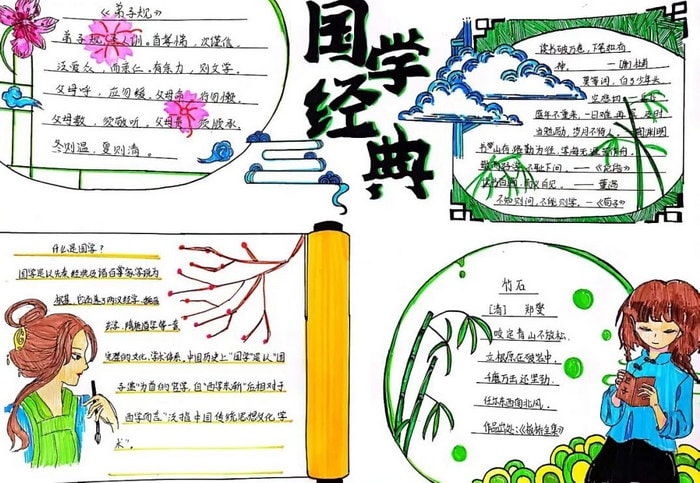 国学经典手抄报图片简单又漂亮