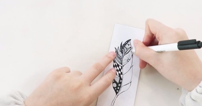 羽毛书签制作的方法